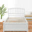 Structure de lit simple avec rangement Lynnelle, lit plateforme simple avec 2 tiroirs, lit simple en bois avec tête de lit et support à lattes, aucun ressort nécessaire, lit simple pour invités, adolescents, adultes-1739397662