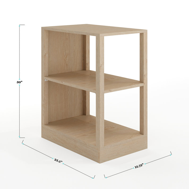 Bureau modulaire, tablette à 2 niveaux et classeur Martha Stewart Kayden, Brun