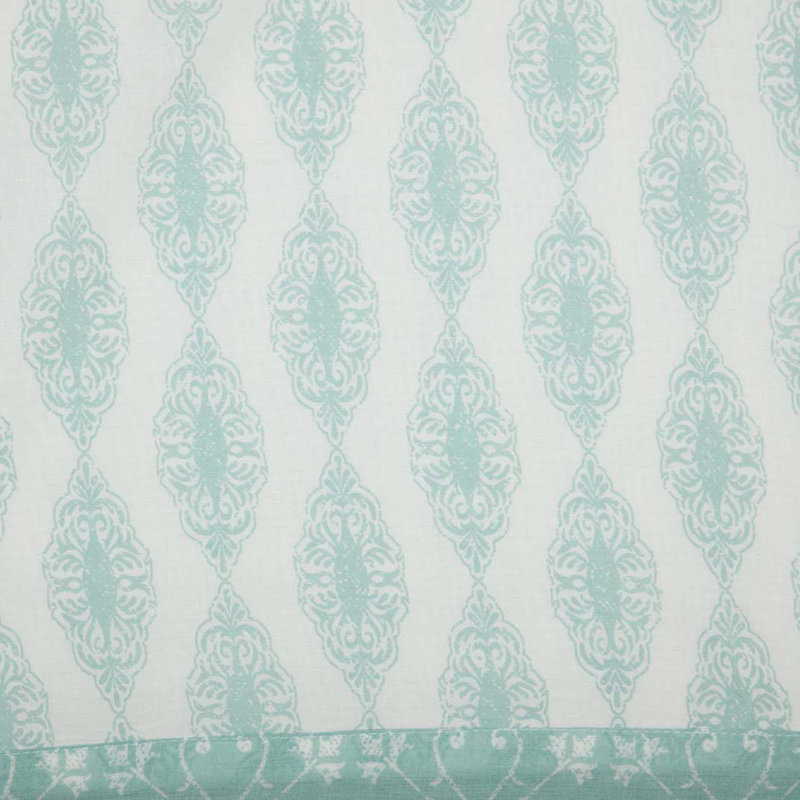 Avani Cotton Blend Paisley Sham Set, Sea Glass/Fresh White, Euro