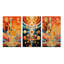 «Dreamcity Retro Futuristic Landscape I», 3 pièces sur toile-460442773-460442777