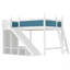 Lit mezzanine avec tablettes de rangement et garde-robe, fabrication en bois massif, glissière amovible, échelles, aucun sommier nécessaire-2005987729-2005987724