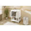 Meuble-lavabo de luxe moderne de 24 po avec lavabo en céramique, meuble de salle de bain avec tablette ouverte et rangement fermé-126232819