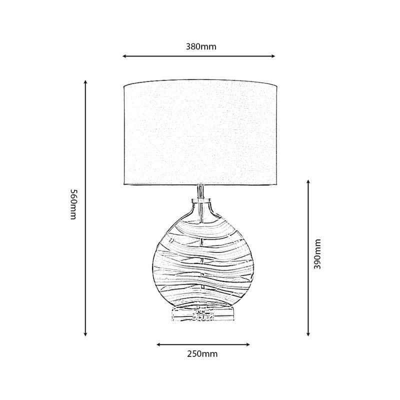 Glass Table Lamp