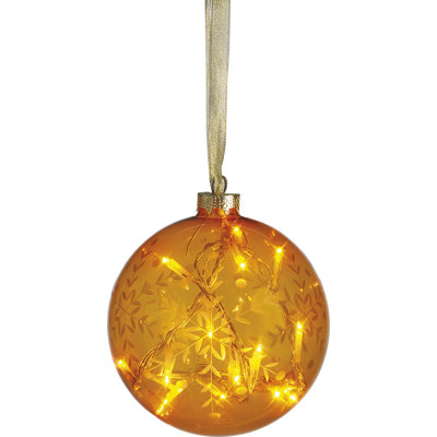 Vesta 12 cm Glass Plants & Flowers Lighted Shatterproof
