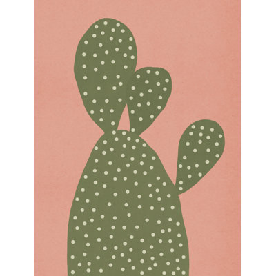 Modern Pink Cactus Print by Other Artist