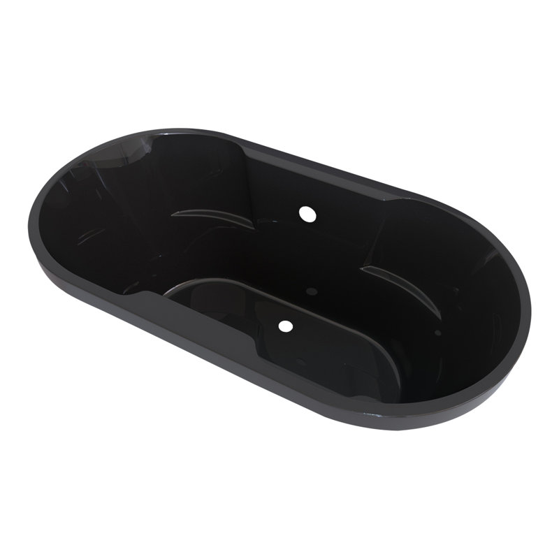 Signature 66'' x 36'' Soaking Acrylic Bathtub, Black