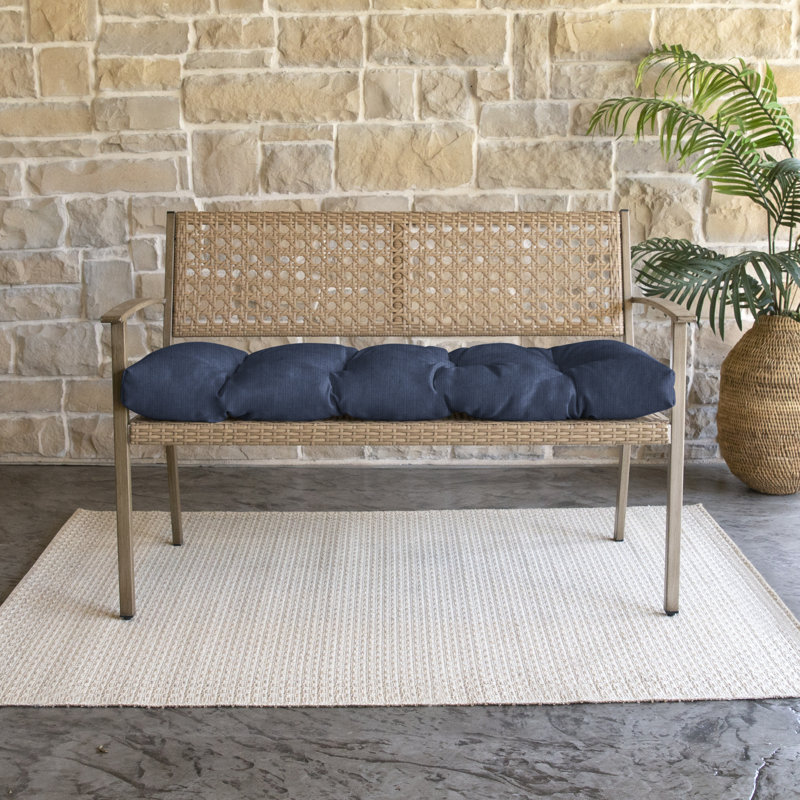 Outdoor 2'' Bench Seat Cushion, 37" W x 17" D, Canvas Sunflower Yellow Sunbrella® Canvas