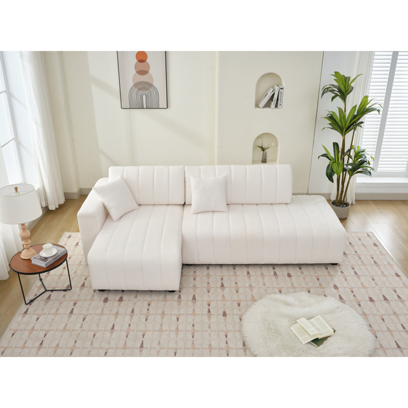 Canapé modulaire en laine Lamb, Beige
