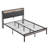 Size Metal Platform Bed Frame With Upholstery Storage Function Headboard  And USB LINER And Footboard , No Box Spring Needed, Large Under Bed Storage, Easy Assemble
