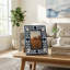 Cadre photo moderne en résine et bois avec verre - Présentoir de photos de table pour la maison-123420049-123420050