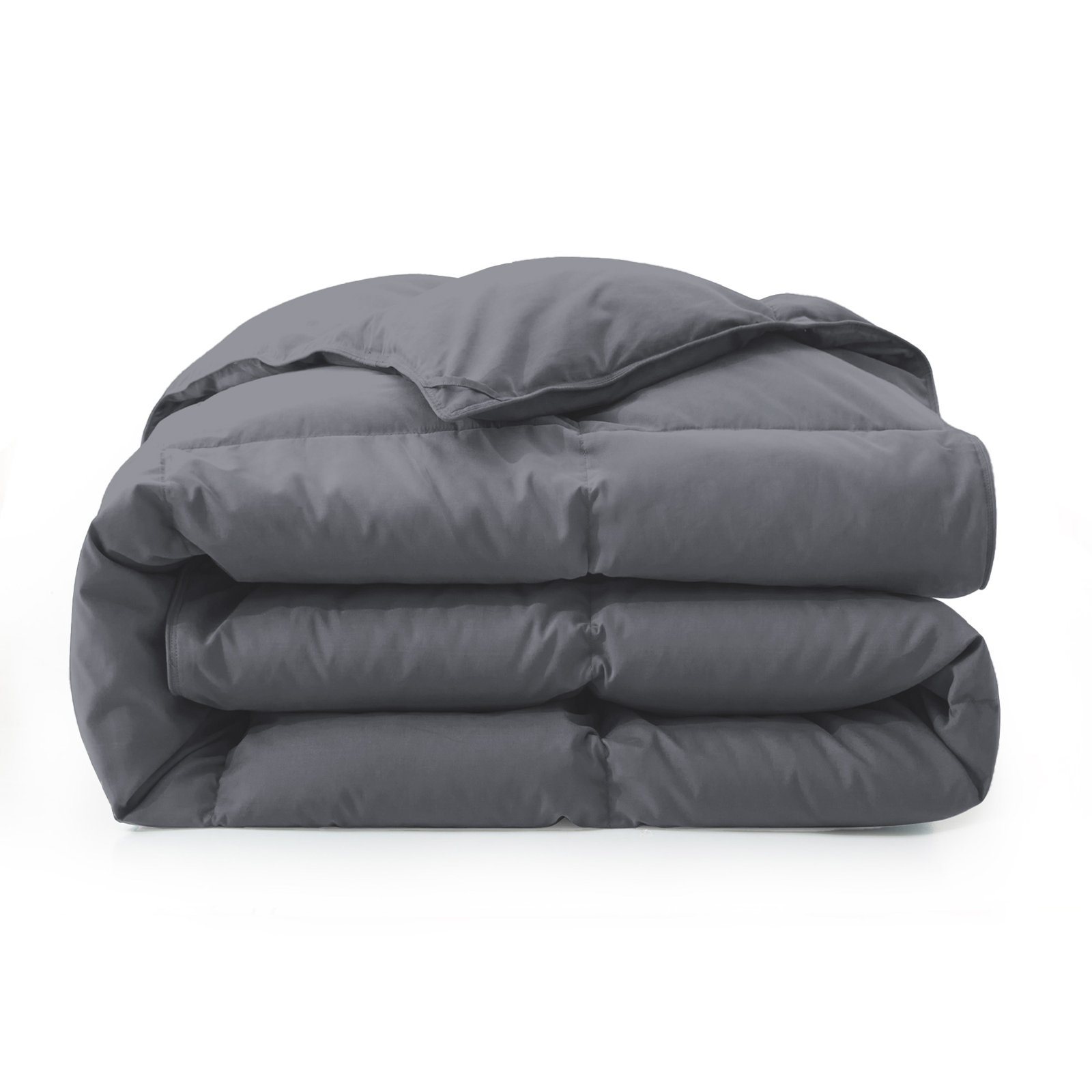 600 Fill Power All Season Down Comforter Duvet Insert, Queen, Dark Gray