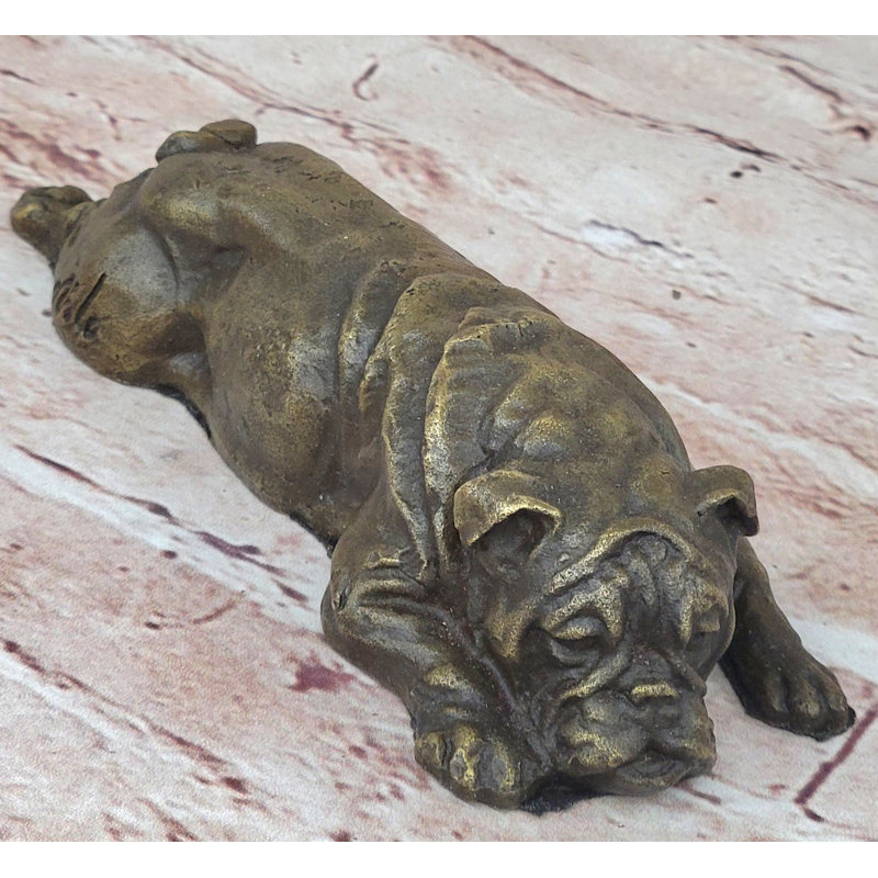 Sculpture de petit bouledogue Strozier