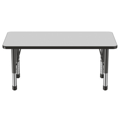 Rectangle T-Mold Adjustable Height Activity Table with Chunky Legs