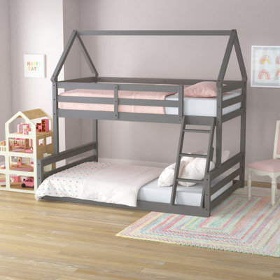 Godana Twin over Full House Bunk Bed with Built-in Ladder -  Harper Orchard, 1851FC8A48B84C3D845574D022A7B0B0