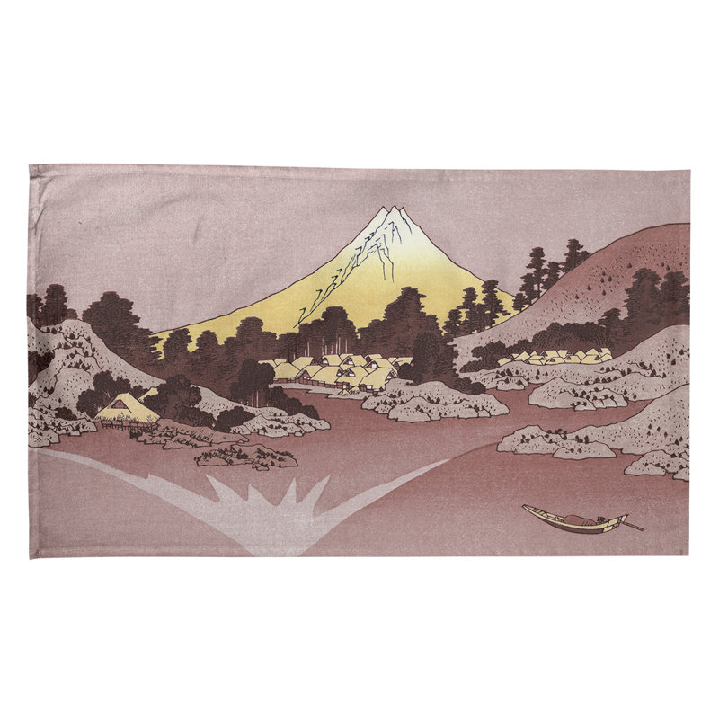 Hague Tea Towel Kitchen Towel, Poly Twill, Red