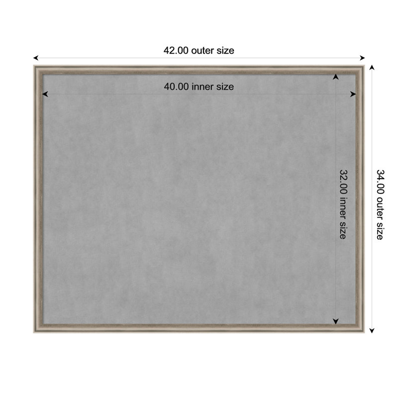 Tableau magnétique Eiten Salon Scoop Pewter, H 34 po x l 42 po