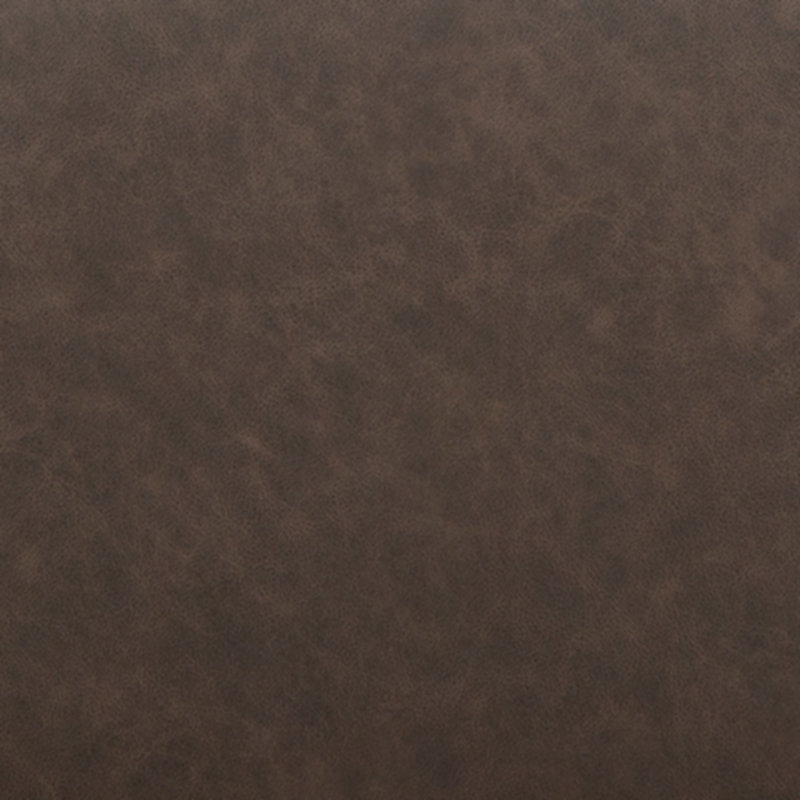 Brown Faux Leather Stationary Loveseat with Removable Cushions