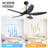 48 Inch Ceiling Fan With Dimmable LED Light And Remote Control, 5 ABS Blades DC Motor-262818429