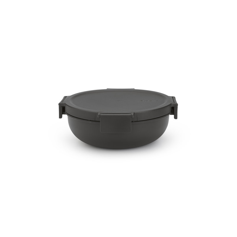 Bol à salade à préparer et à emporter de Brabantia, 1,3 L, 44 oz liq., Gris foncé
