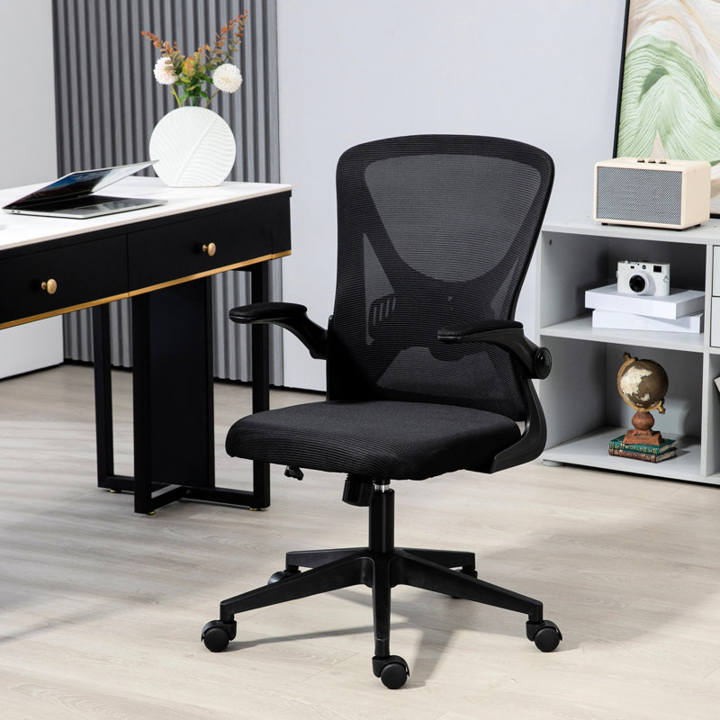 Ergonomic Task Chair With Adjustable Height, Lumbar Support And Black Mesh Back Office Back, Support, 360° Swivel,
