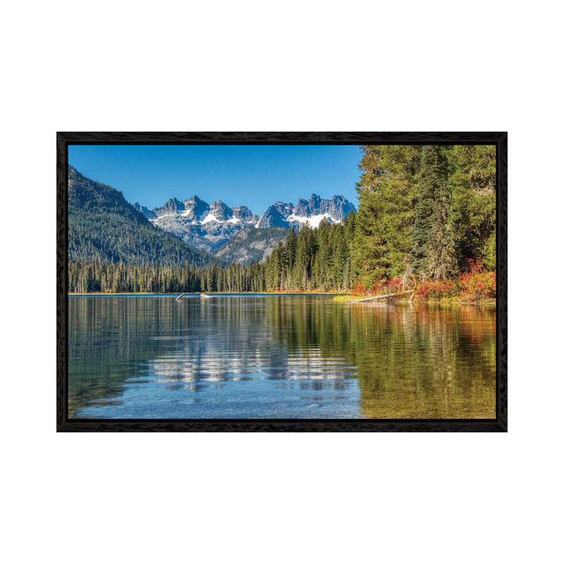 USA, Washington State Cooper Lake in Central Washington, Cascade Mountains reflecting in calm waters 1 Piece Wall Art on Canvas