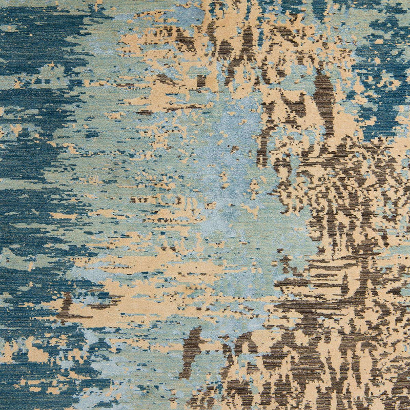 Abstract Indoor Rug, Square 8'