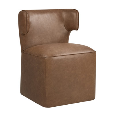 Sardinia Vegan Leather Dining Chair With Casters