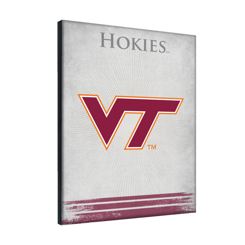 Impression sur toile tendue NCAA, H 15 po x l 20 po x P 1 po, Hokies de Virginia Tech