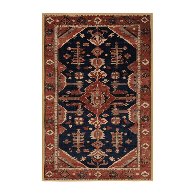 Tapis brun lavable à la machine, Rectangle 5 pi x 7 pi