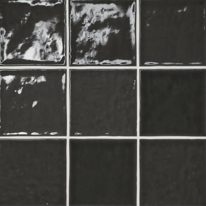 Carreau de céramique 4 po x 4 po Marin, Noir