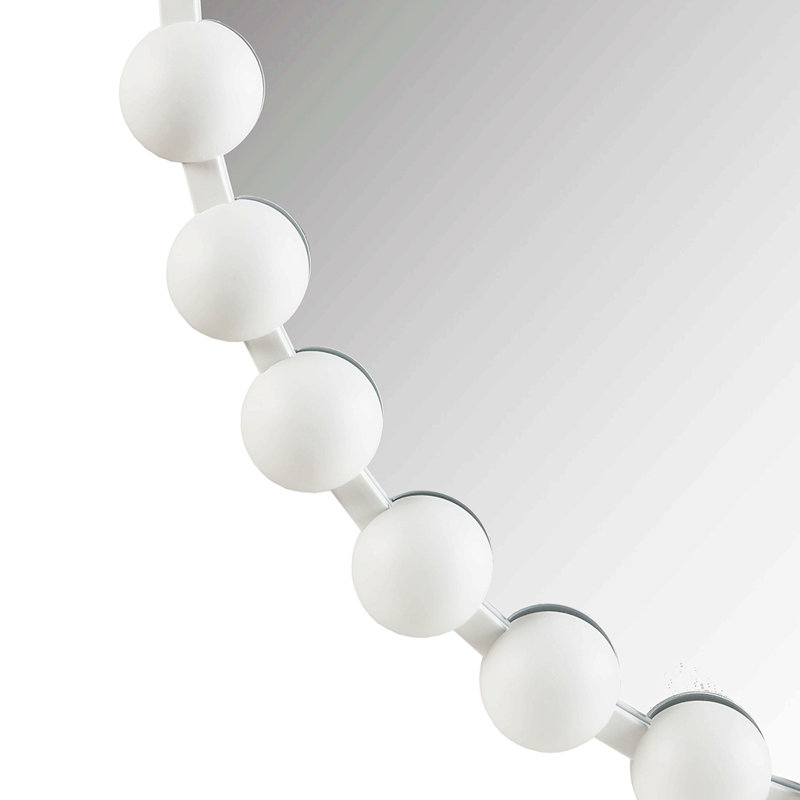 Miroir mural rond 36 po, Blanc