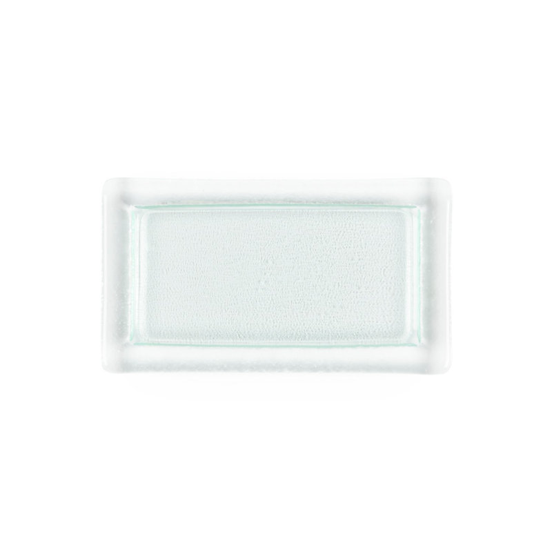 Glass Dinnerware 13" x 8" x h:0.5" Rectangular Clear Glass Platter