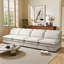 Canapé modulaire à deux couches, librement combinable, 4 places avec rangement, comprenant 4 coussins moelleux, parfait pour les salons, les bureaux et les appartements-324517367