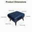 Tabouret en cuir de haute qualité, équipé de poignées portables et de pieds en métal; Repose-pieds carré moderne et minimaliste avec espace de rangement caché, disponible en plusieurs couleurs, convenant au salon-132900153