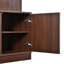 Vitrine arquée de 72 po de hauteur avec portes cannelées-129990706