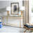 Sharna 52'' Glass Top Console Table-757922407