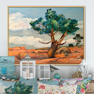 «Desert Tree Near Grand Canyon», reproduction d'art sur toile traditionnelle