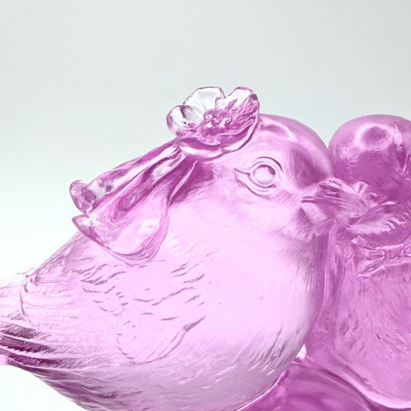 LIULI Crystal, Bird Sculpture | Our Happiness