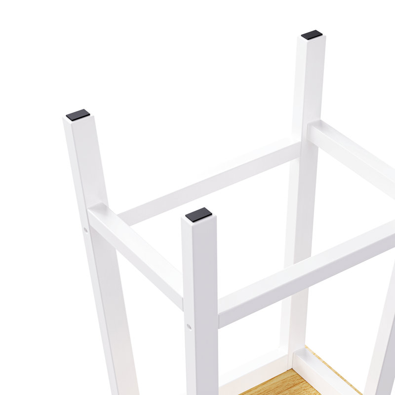 Tabourets de bar en bois massif (pas cher en fer), ensemble de 2 chaises de bar de 25,6 po de hauteur, tabourets de comptoir de cuisine avec repose-pieds, tabourets de ferme