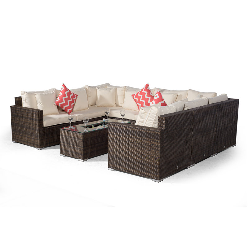 Yancey 5 Seater Rattan Corner Sofa Set