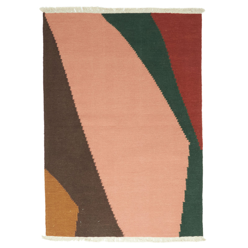 Kilim saumon Ankara 4 pi 0 po x 5 pi 9 po