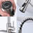 Brushed Nickel Single Handle Commercial Modern Spring High Arc Kitchen Faucet Water Filter System Bends As You Want