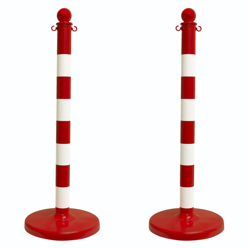 Poteau de poteaux à rayures, Rouge/blanc