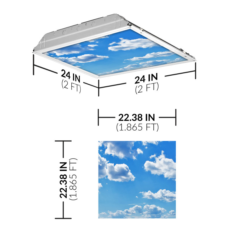 Cloud Square Fixture Component Ceiling Light