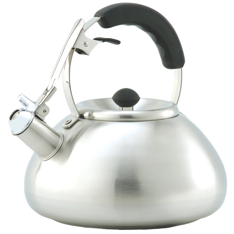 Creative Home 3 Qt Stainless Steel Whistling Tea Kettle, Brushed finish, Stainless Steel