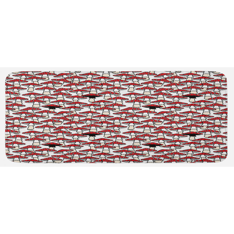 Tapis de cuisine champignon