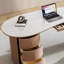 Bureau de direction avec tiroirs blanc et brun-1108116405