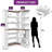  L-Shaped Corner Bookshelf With LED Lights & Drawers