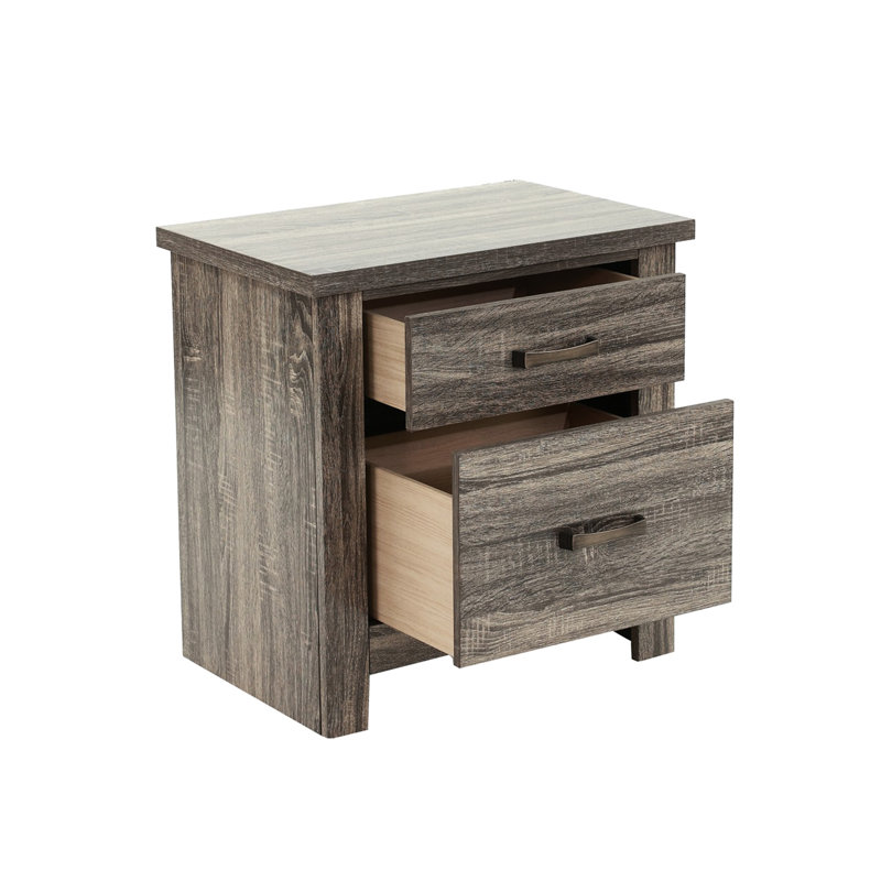 Bedroom 2 Nightstand In Brown - & Resilient Quality For With 2 Drawers Persistent