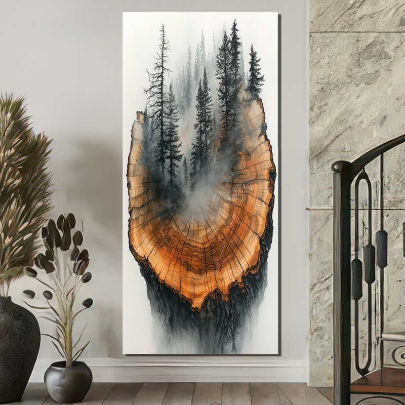 Sheatown Winter Pure Mountain Nature Landscape II - art mural paysage, H 60 po x l 28 po, Toile tendue, Does Not Apply